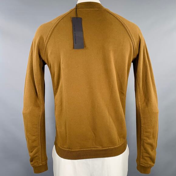 HAIDER ACKERMANN Size L Brown Cotton Blend Crew Neck Sweatshirt - Picture 3 of 8